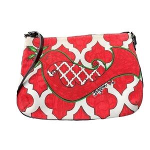 Brighton Love Dove Pouch Bird & Holly Print Purse Crossbody Handbag
